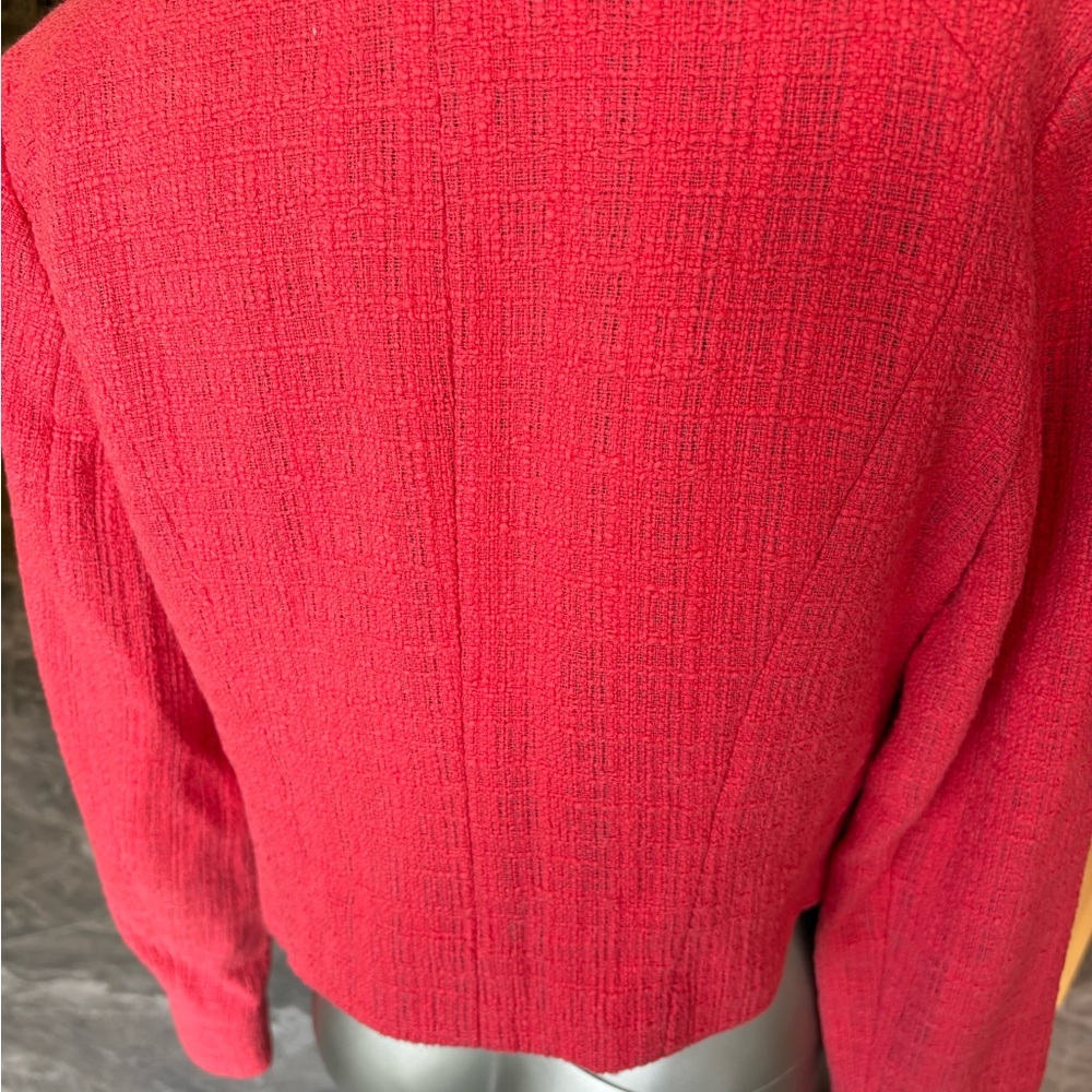 Ann Taylor Coral Blazer with Texture - Picture 3 of 10